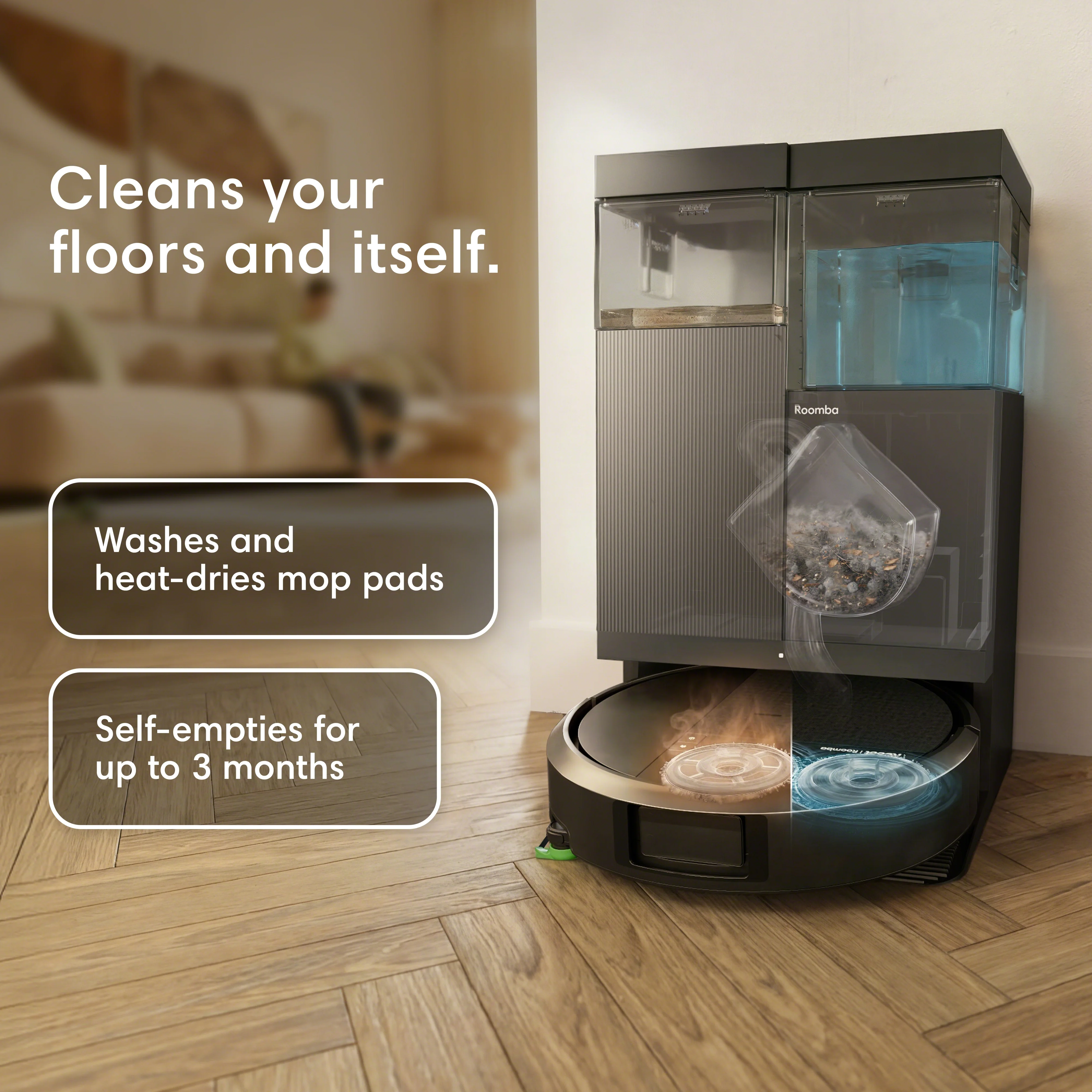 Roomba® Plus 415 Combo -robotti + AutoWash™-telakka - Image 3